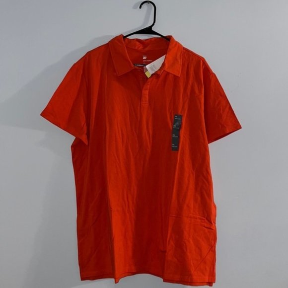 NWT Orange Classic Fit Solid Polo & Golf T-Shirt Size XXL - Picture 4 of 7